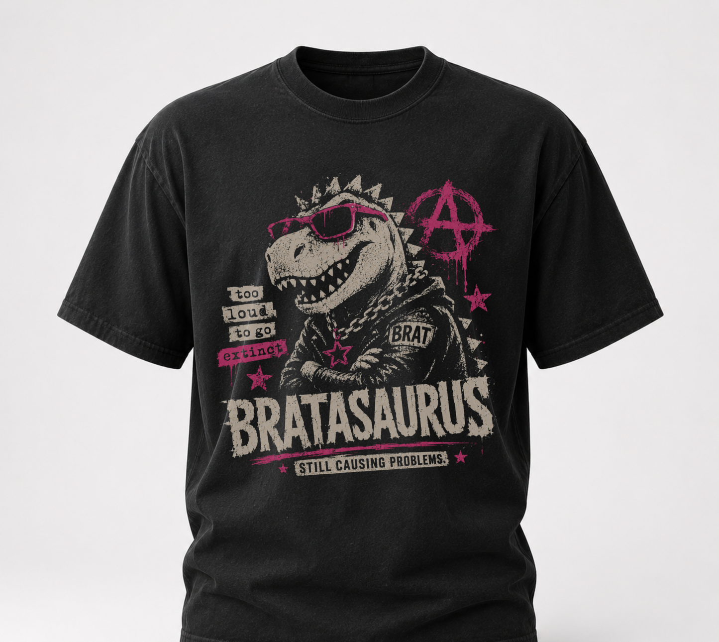 Bratasaurus black tee