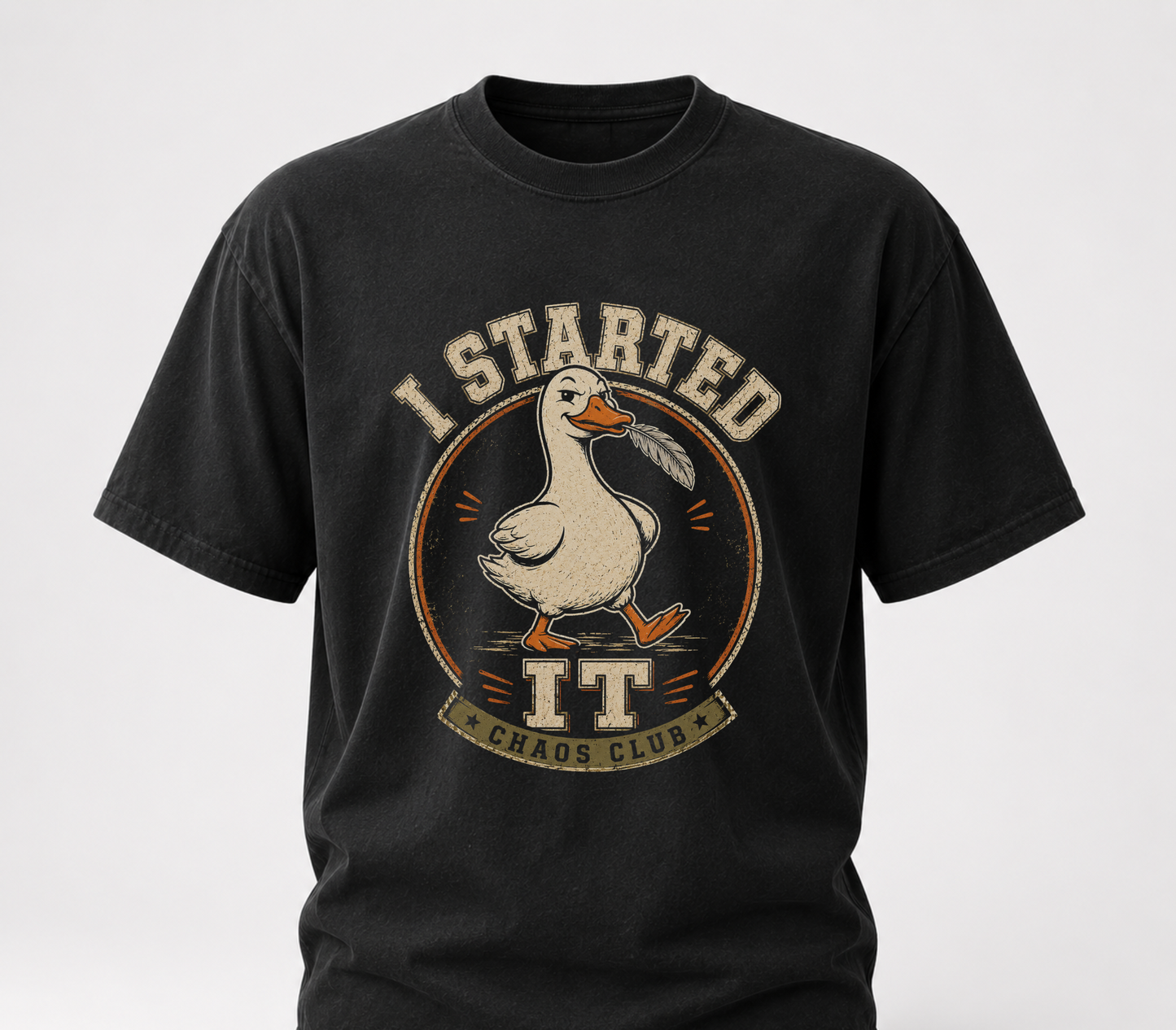 I started it black tee