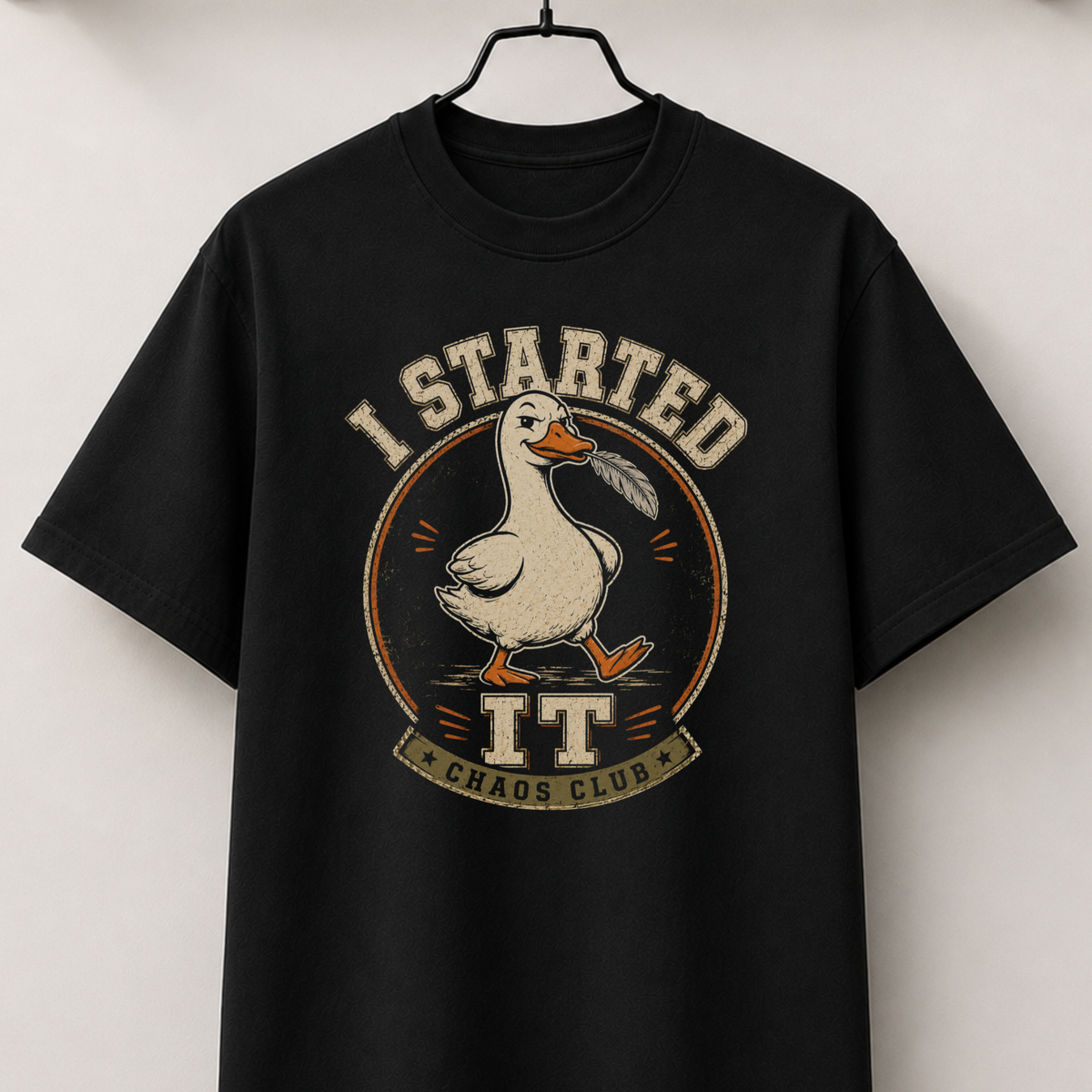 I started it black tee