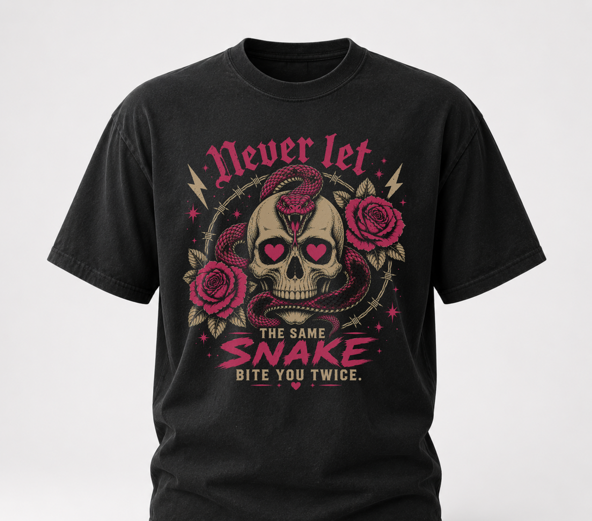 Same snake black tee