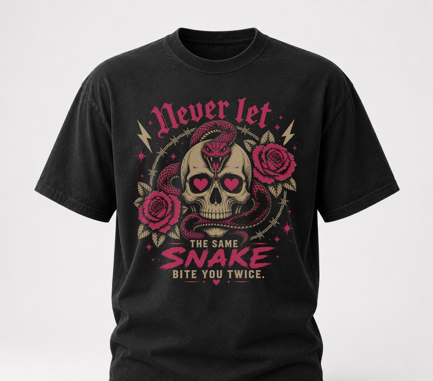 Same snake black tee
