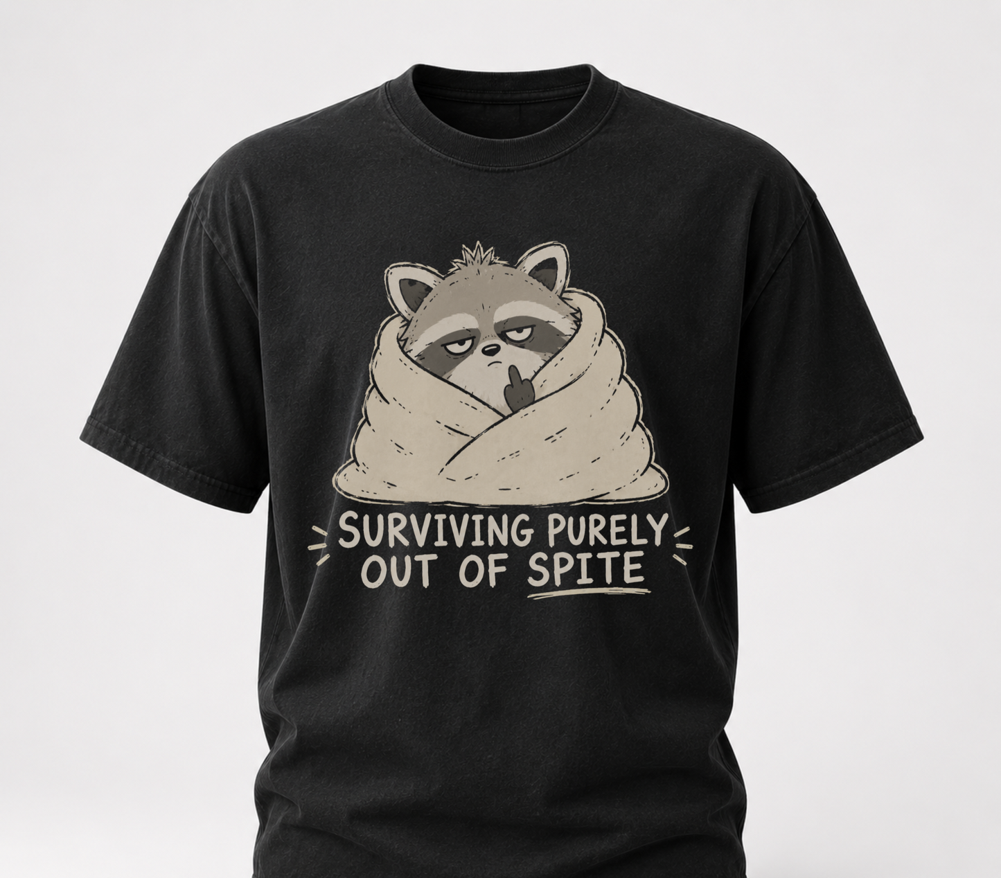 Surviving out of spite black tee