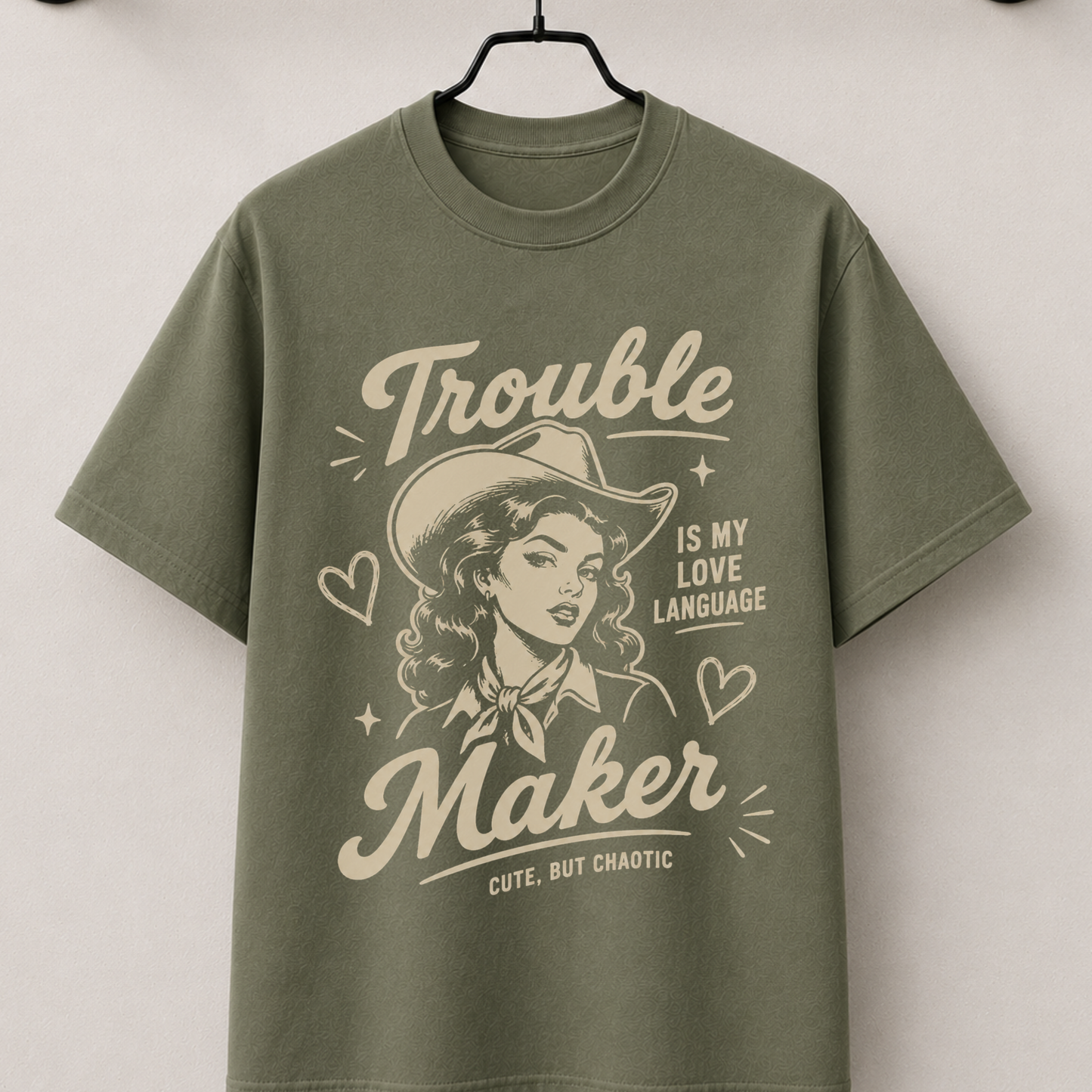 Trouble maker vintage cowgirl