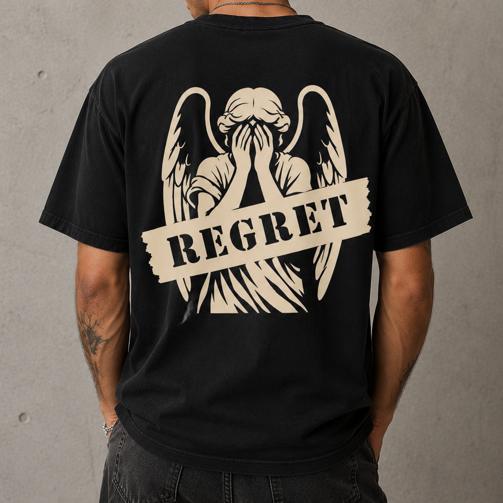 Regret angel back print