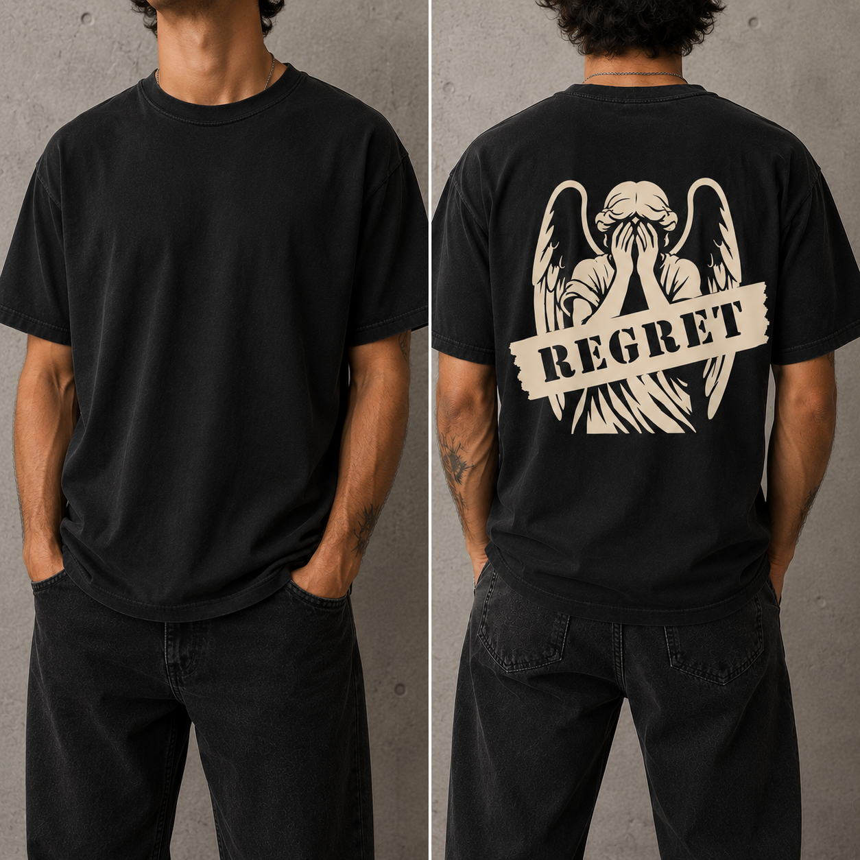 Regret angel back print