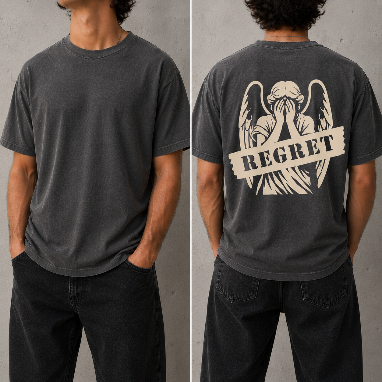 Regret angel back print